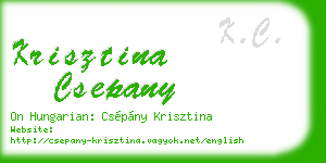 krisztina csepany business card