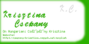 krisztina csepany business card